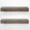 Rustic Wood Floating Wall Shelf - Small/Grey